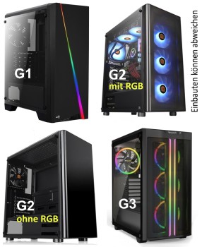 Gamer Komplett-PC mit AMD Ryzen 7 7700X + B650 - RTX 4070 - 32 GB Ram
