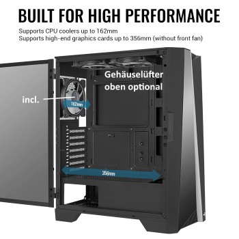 Gamer-PC mit AMD Ryzen 7 9800X3D - WiFi 6E - RTX 4070 - B650 - 64 GB Ram