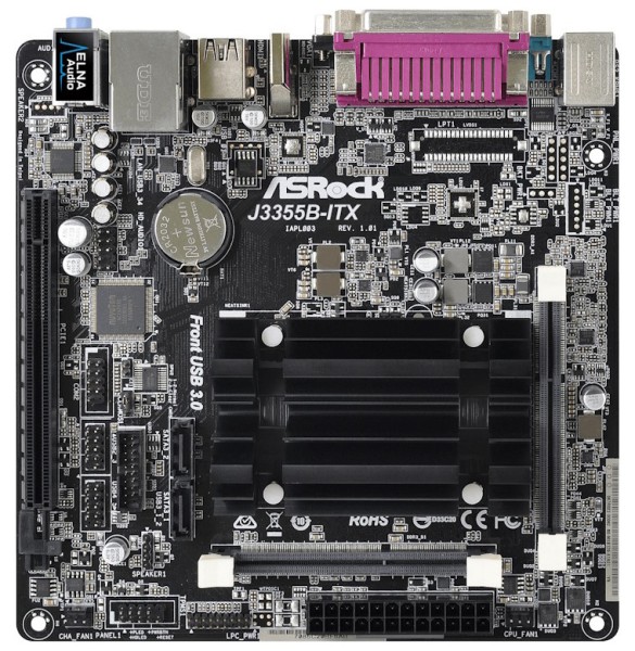 Mainboard ASRock J3355B - ITX mit CPU Intel Dual Core J3355