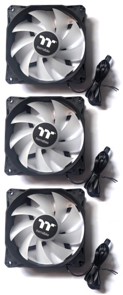 3x Thermaltake Gehäuselüfter 120 mm - TT-1225 A1225L12S - RGB - mit Controller
