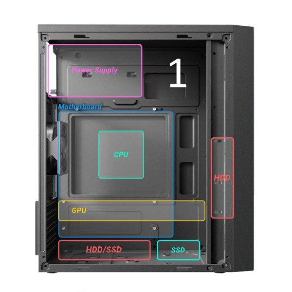 Gamer Komplett-PC mit AMD Ryzen 5 9600X - RX 9060XT 8/16GB - 32 GB Ram